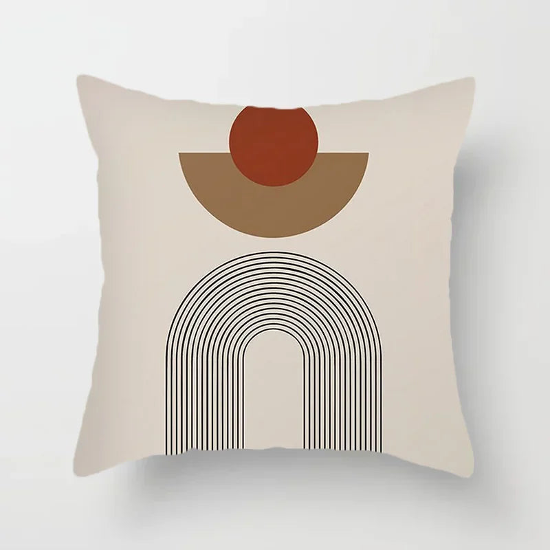 Abstract Line Pattern Cushion Cover