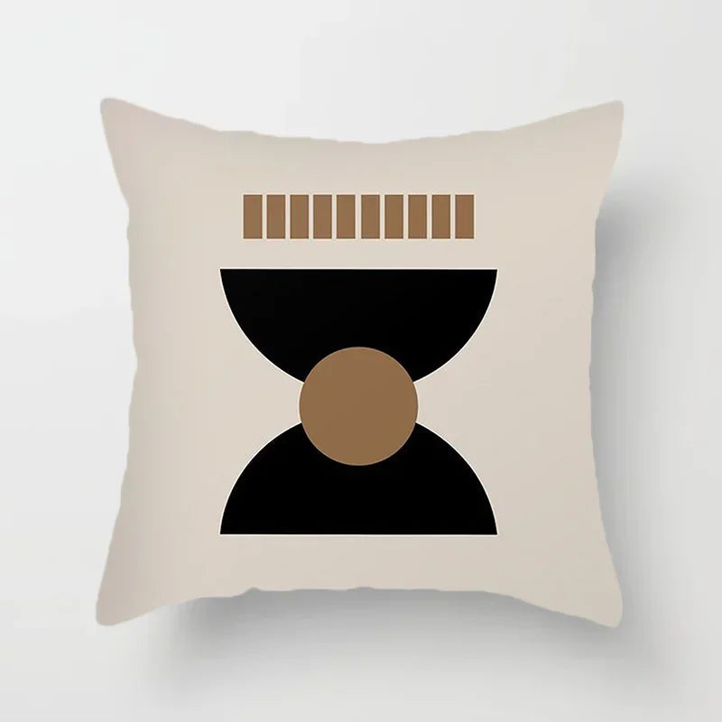 Abstract Line Pattern Cushion Cover