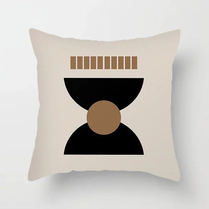 Abstract Line Pattern Cushion Cover