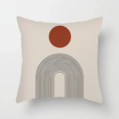 Abstract Line Pattern Cushion Cover