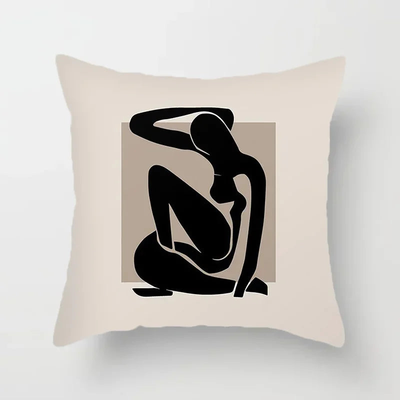 Abstract Line Pattern Cushion Cover