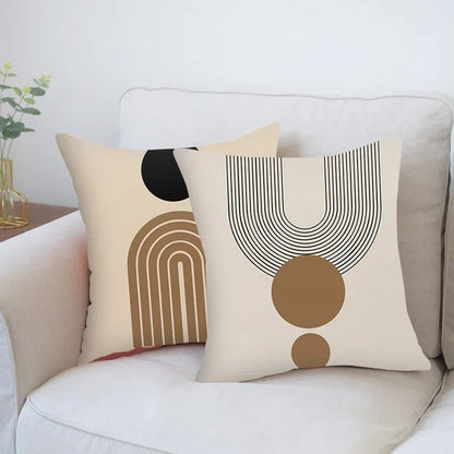 Abstract Line Pattern Cushion Cover