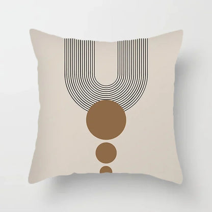 Abstract Line Pattern Cushion Cover