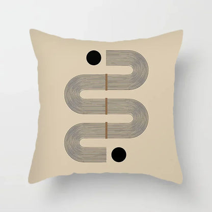 Abstract Line Pattern Cushion Cover