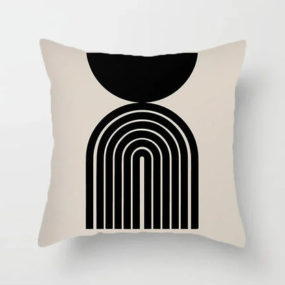 Abstract Line Pattern Cushion Cover