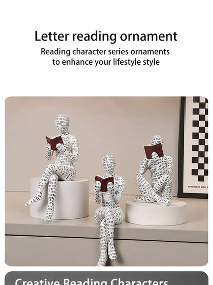 Abstract Reading Character Home Decor