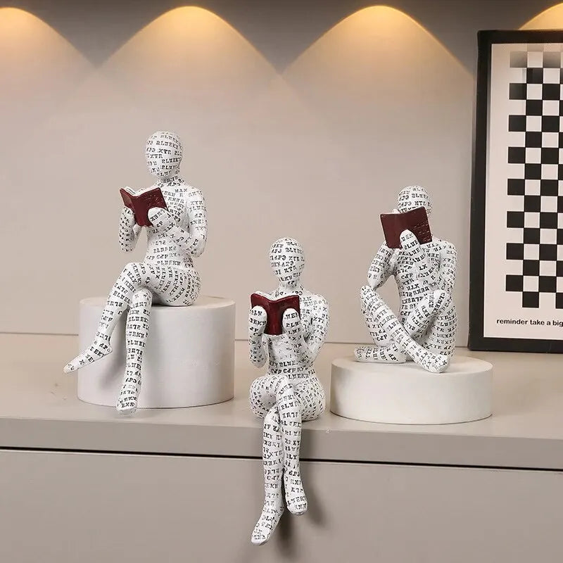 Abstract Reading Character Home Decor