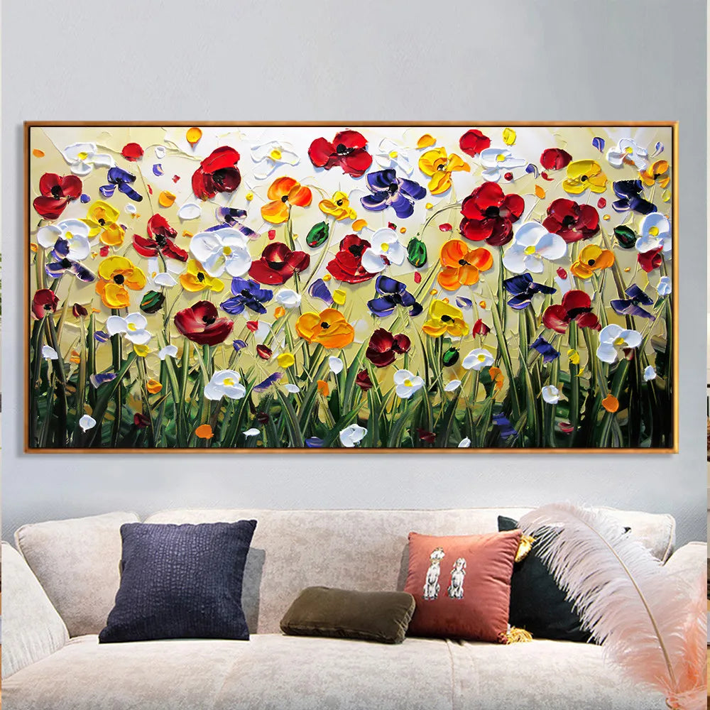 Abstract White Flower Canvas Art