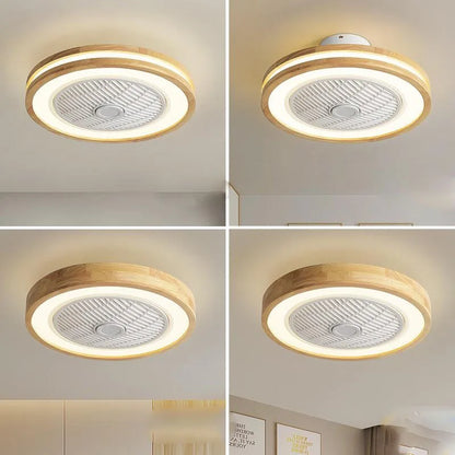مروحة سقف خشبية من ديكوربايتس™ مقاس 20 بوصة مع جهاز تحكم عن بعد بالتطبيق وإضاءة LED، بتصميم عصري لغرفة المعيشة وغرفة النوم