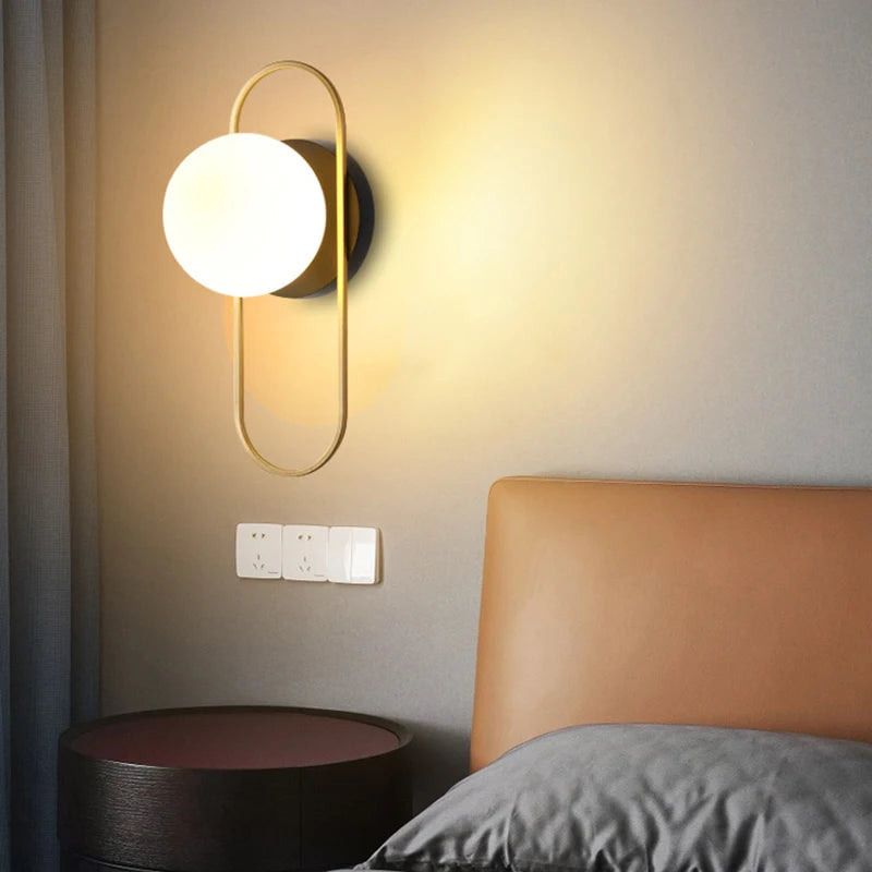 Accoval Modern Black and Gold Wall Lamp