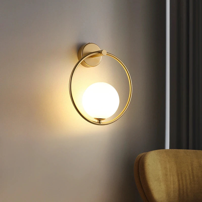 Accoval Modern Black and Gold Wall Lamp