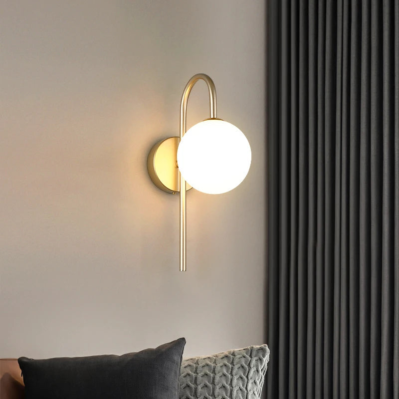 Accoval Modern Black and Gold Wall Lamp