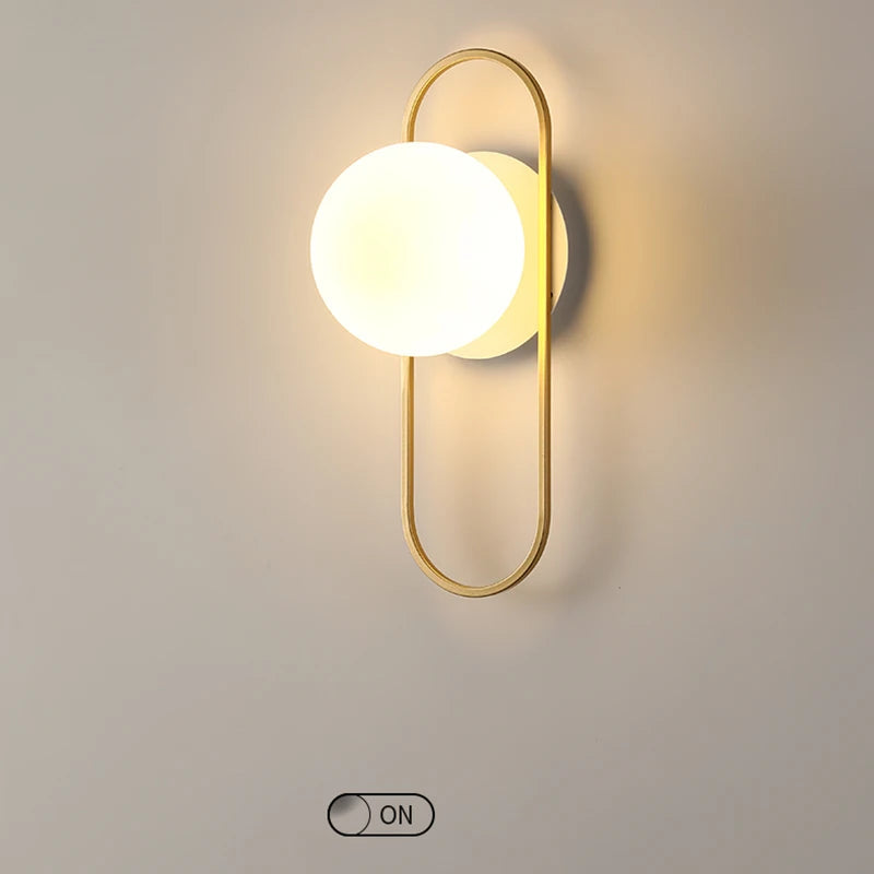 Accoval Modern Black and Gold Wall Lamp