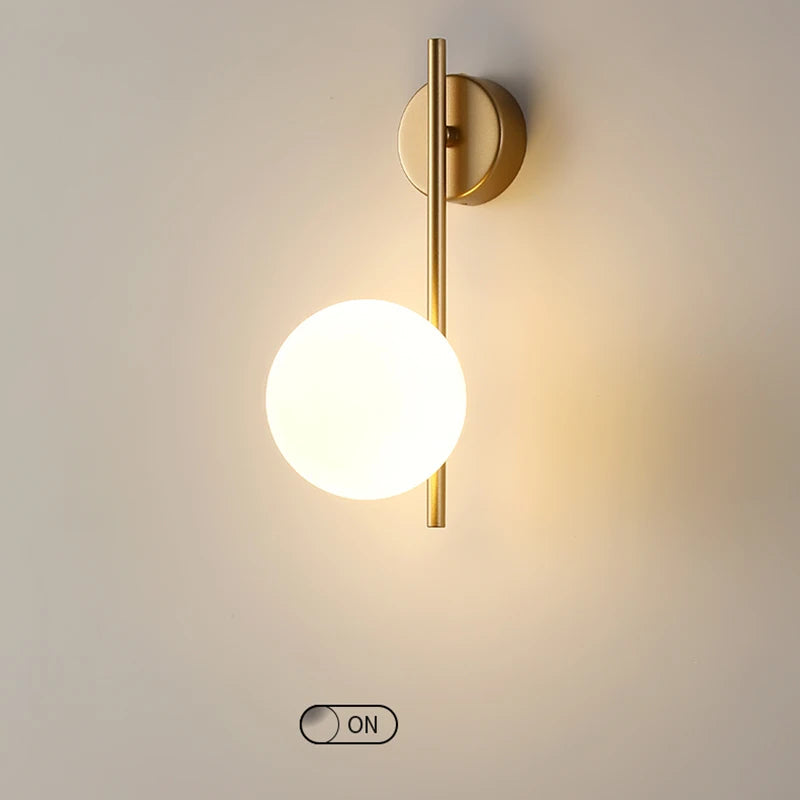 Accoval Modern Black and Gold Wall Lamp