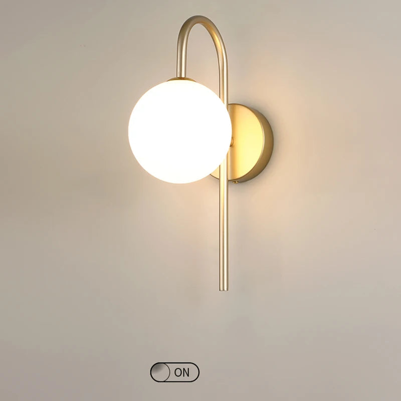 Accoval Modern Black and Gold Wall Lamp