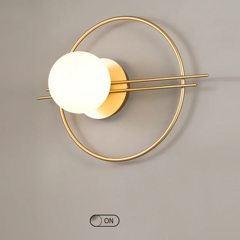 Accoval Modern Black and Gold Wall Lamp