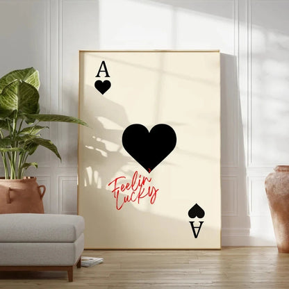 Ace of Hearts Canvas Art Print