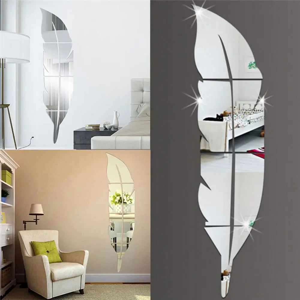 Acrylic Feather Wall Stickers - DIY Decor