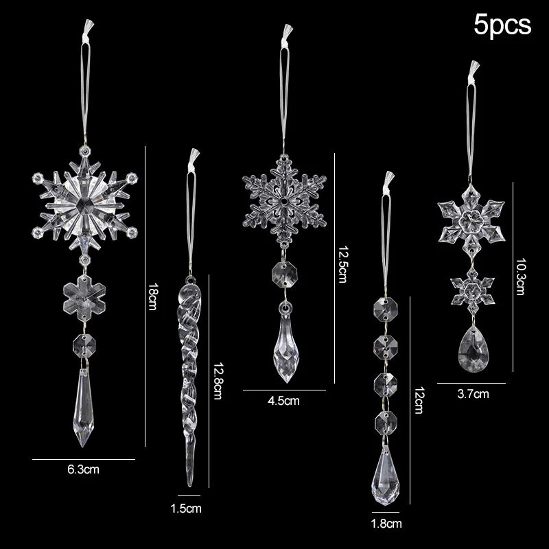 Acrylic Snowflake Ice Pendant Ornaments