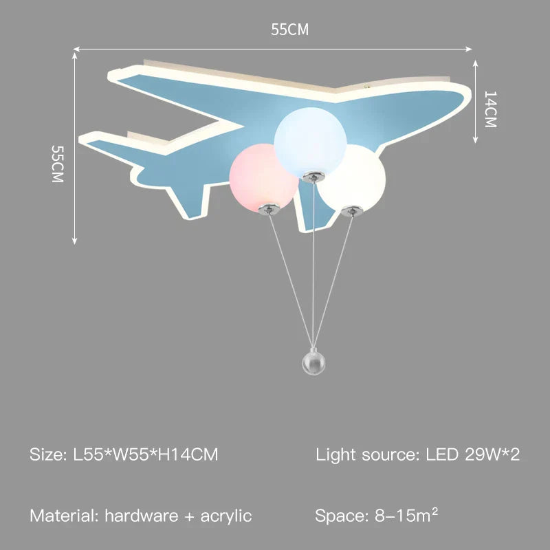 DecorBites™ Kids Cloud/Aircraft Chandelier with Remote Control - Interior Lighting Solution