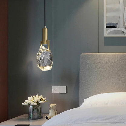 DecorBites™ Crystal Iron Bedside Chandelier: Nordic Light Luxury Post Modern Design