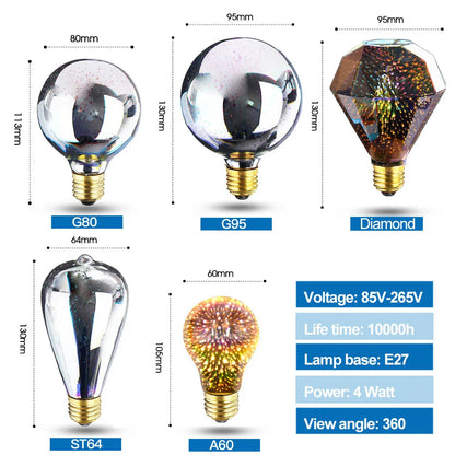 مصباح LED ثلاثي الأبعاد على شكل نجمة من DecorBites™ لتزيين حفلات الأعياد