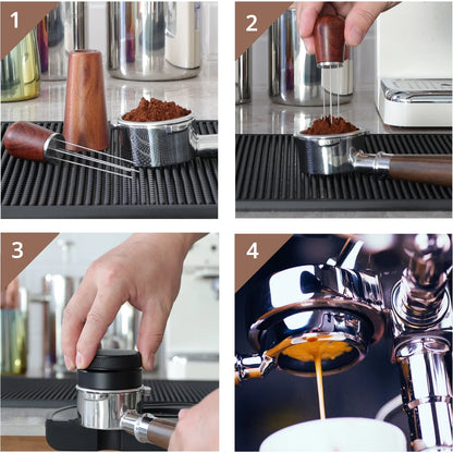 DecorBites™ Espresso Stirrer - Wood Handled Tool for Professional Espresso Distribution