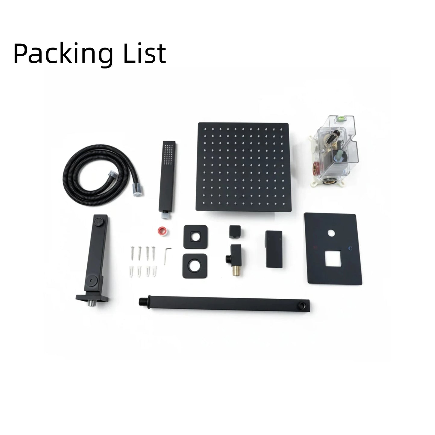 Rain Shower System Matte Black