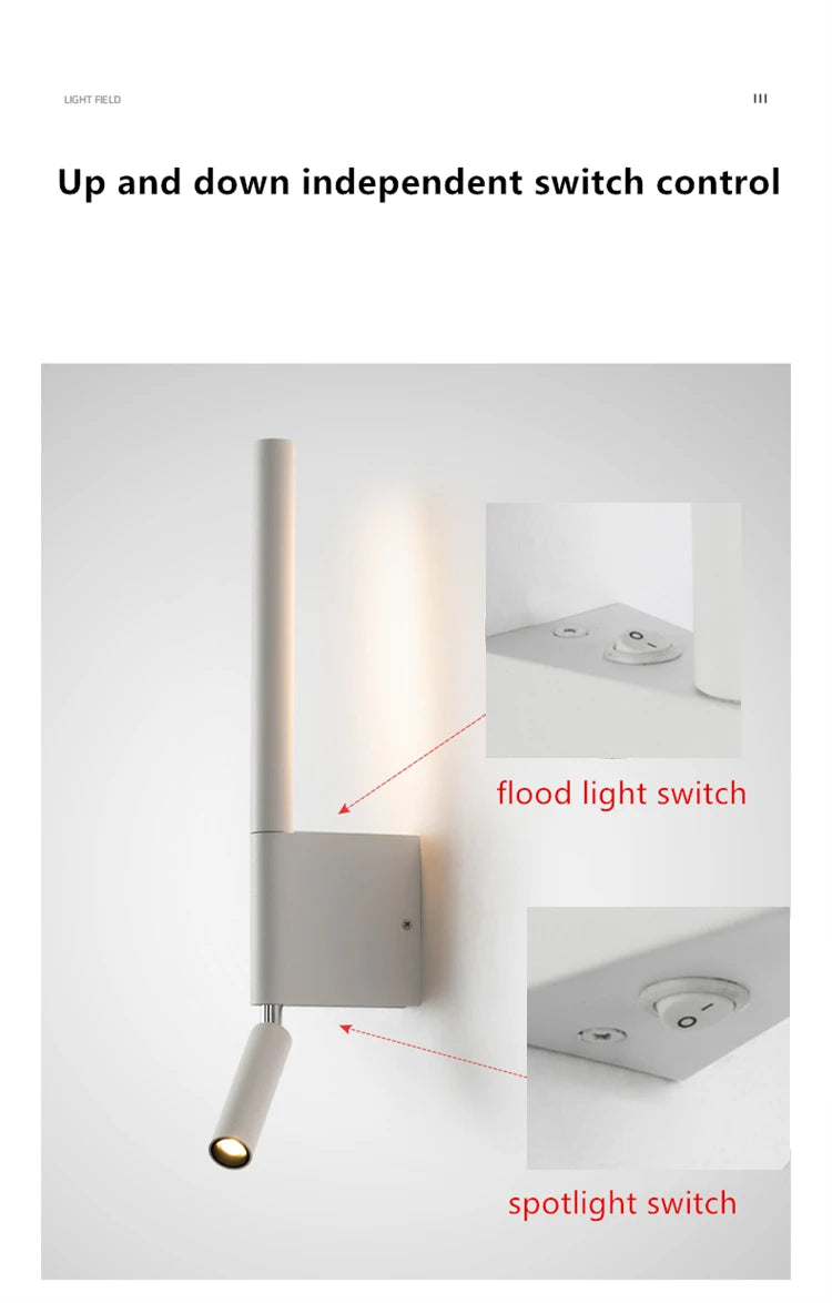 Adjustable Aluminium Wall Lamp - Nordic Design