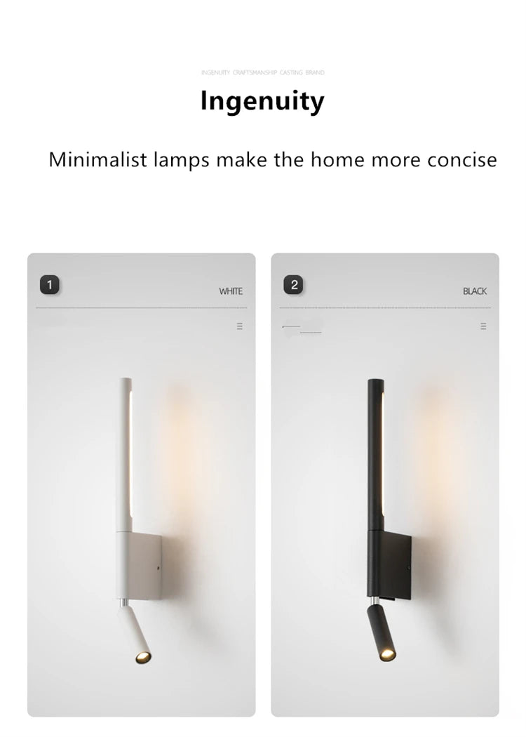 Adjustable Aluminium Wall Lamp - Nordic Design