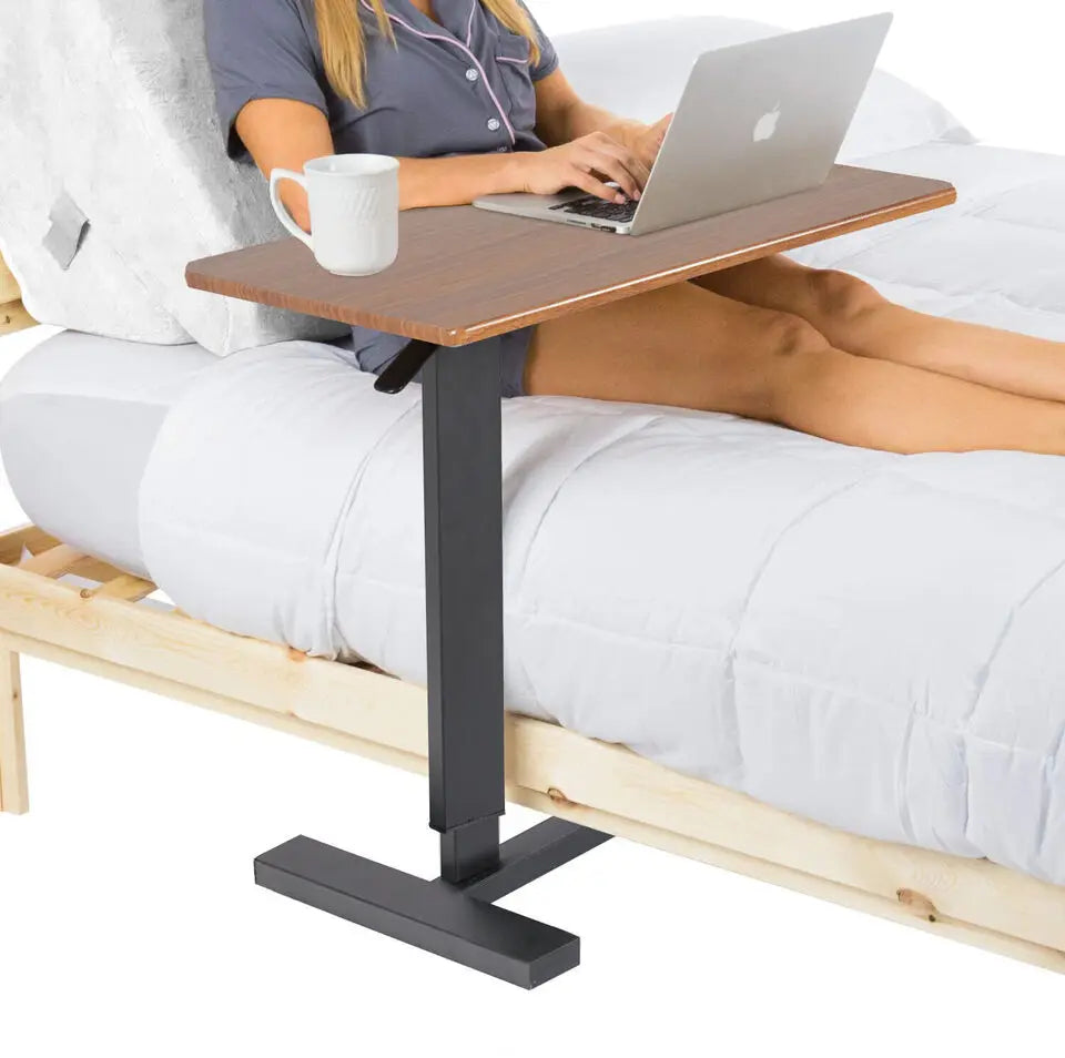 Adjustable Heavy-Duty Rolling Overbed Table