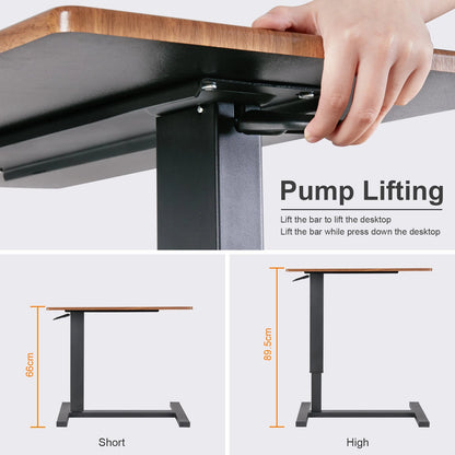 Adjustable Heavy-Duty Rolling Overbed Table