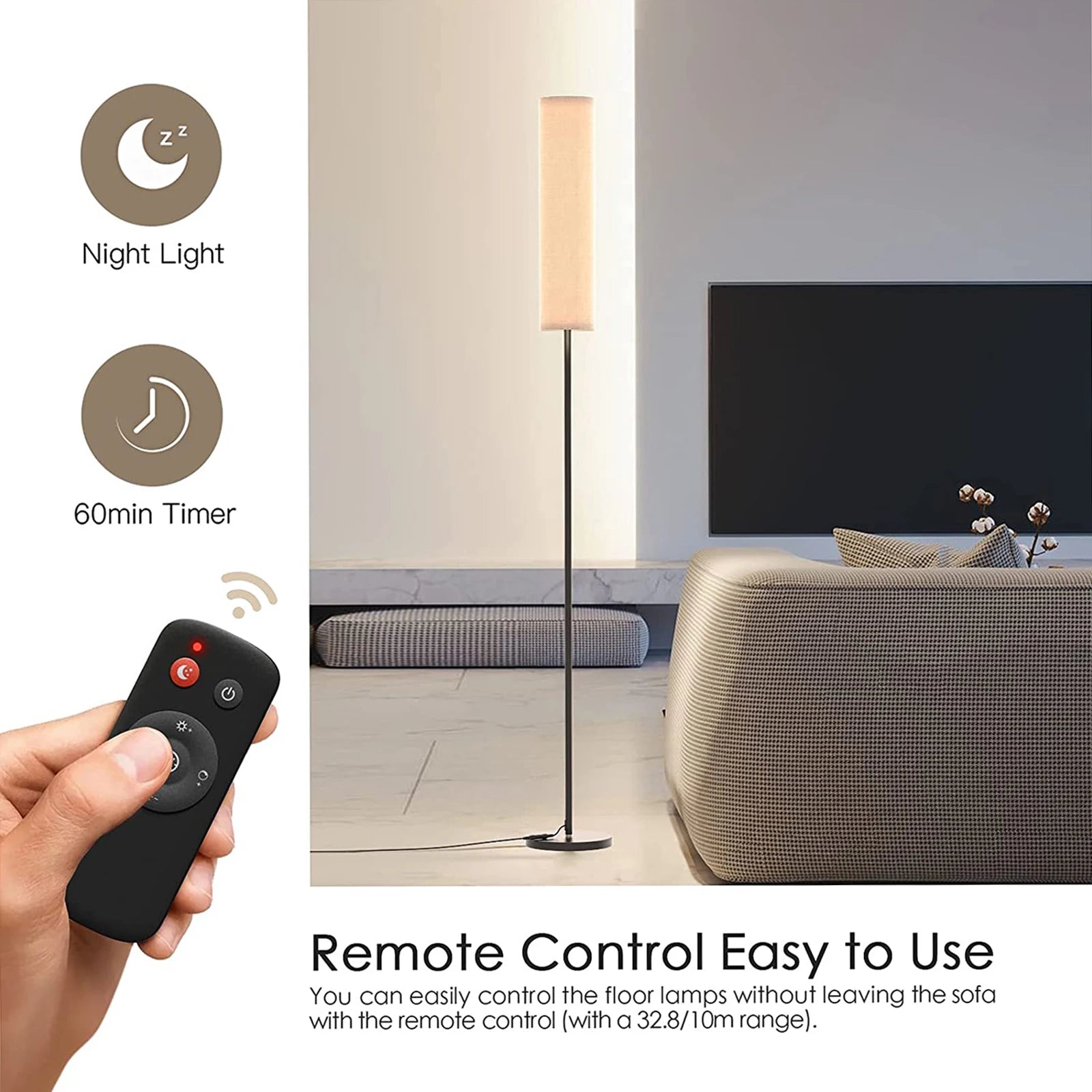 Adjustable LED Floor Lamp with Remote