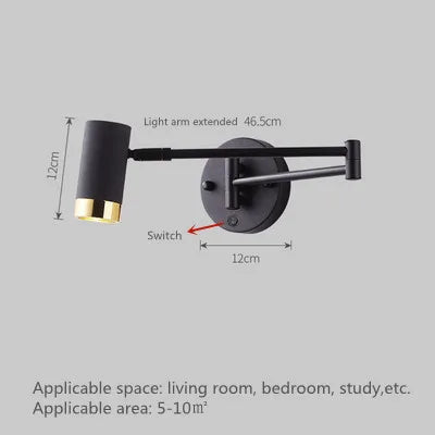 Adjustable LED Touch Sensor Wall Lamp