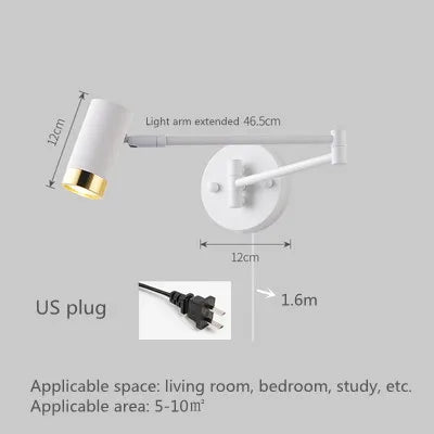 Adjustable LED Touch Sensor Wall Lamp