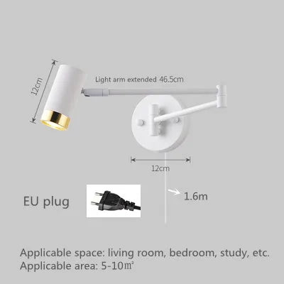 Adjustable LED Touch Sensor Wall Lamp