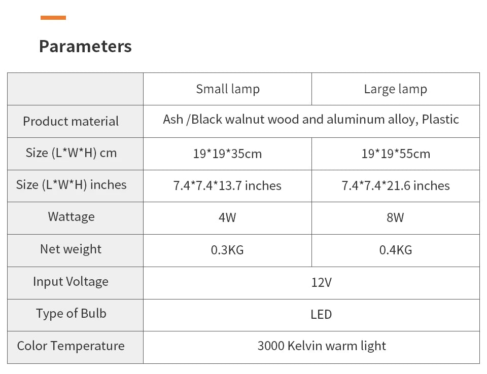 Adjustable LED Wooden Table Lamp