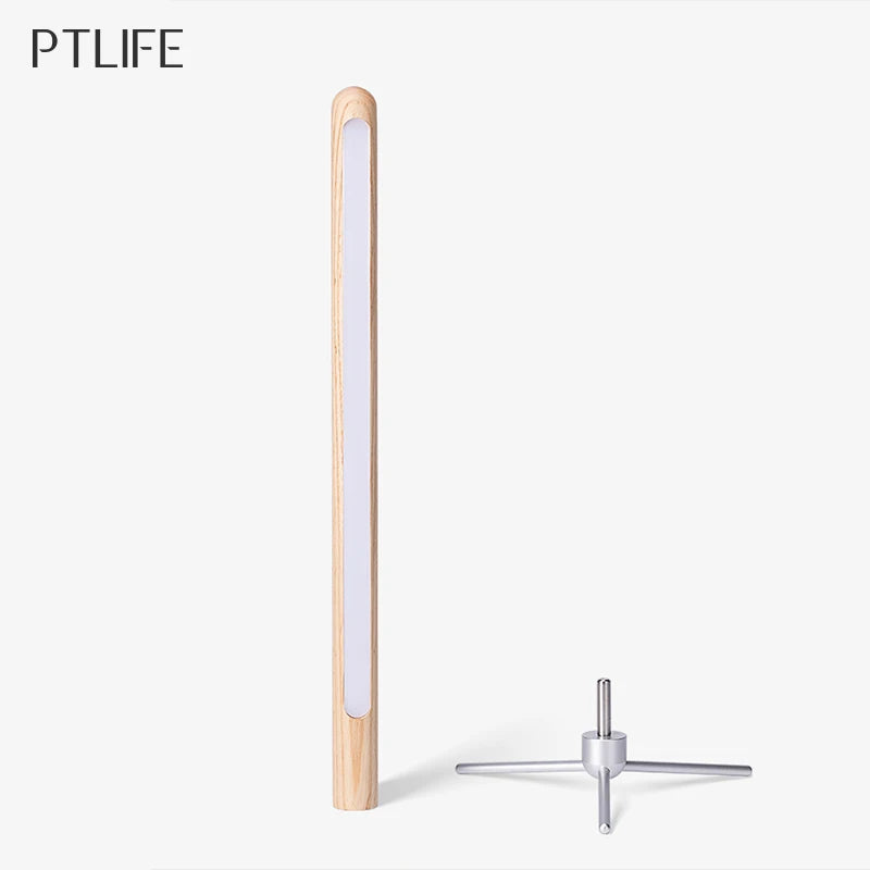 Adjustable LED Wooden Table Lamp