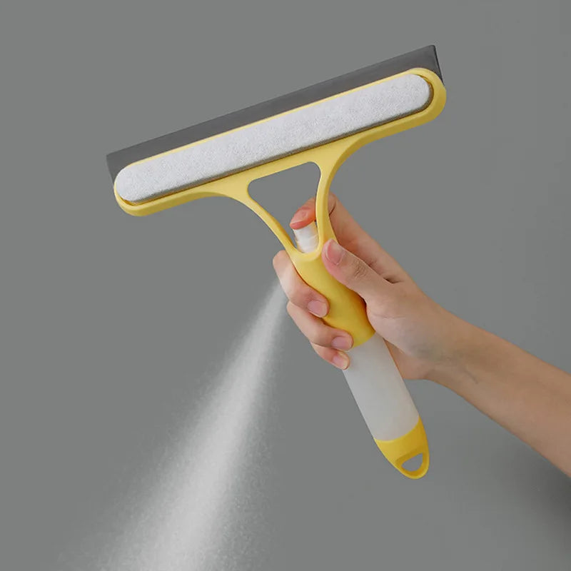 DecorBites™ Glass Cleaning Brush with Spray Cleaner & Scraper