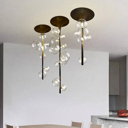 DecorBites™ Glass Bubble Pendant Light: Modern Nordic Design for Dining Room, Bar, Coffee Shop.