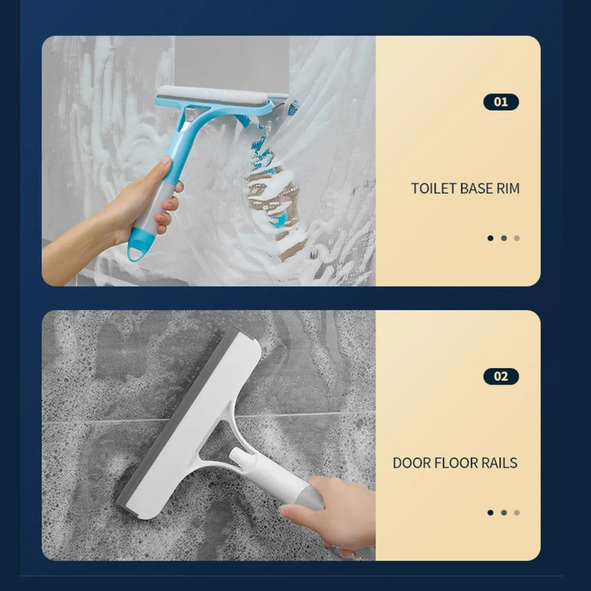 DecorBites™ Glass Cleaning Brush with Spray Cleaner & Scraper