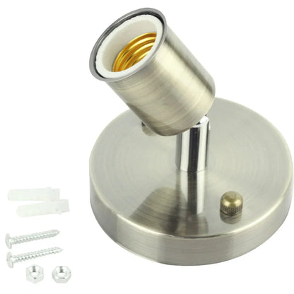 DecorBites™ E27 Ceramic Screw Bulb Socket with 180° Steering and Switch