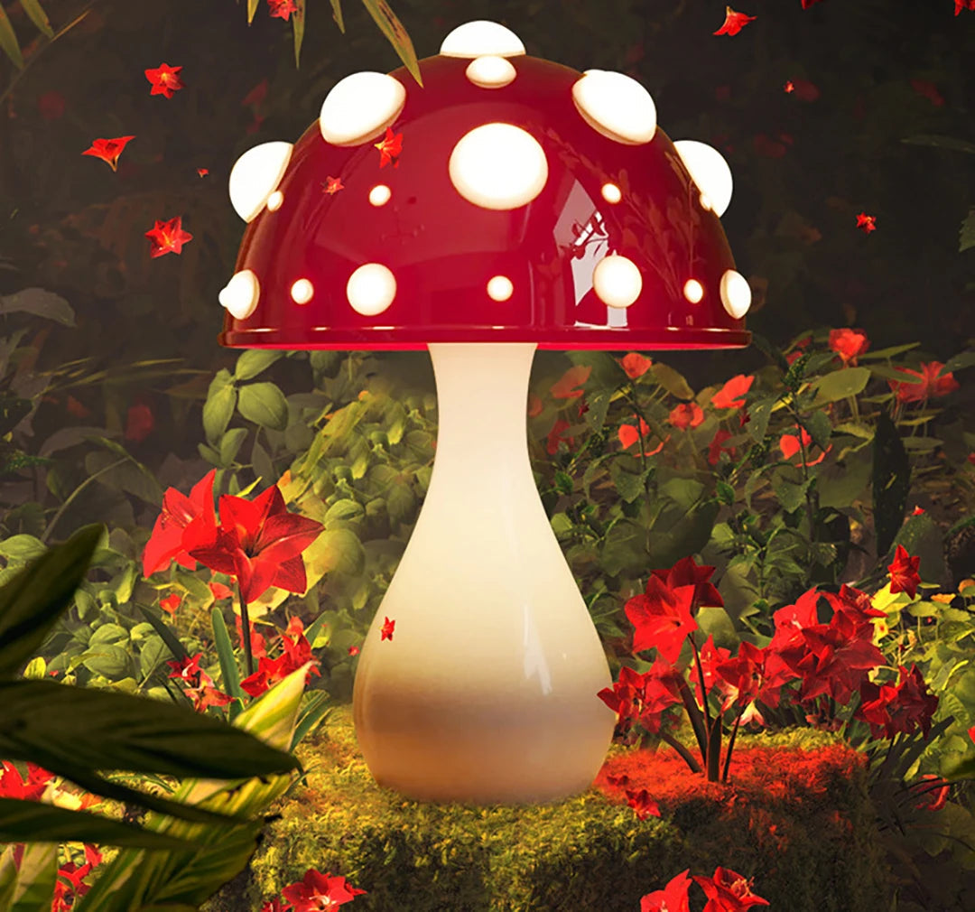 Amanita Mushroom LED Desk Lamp