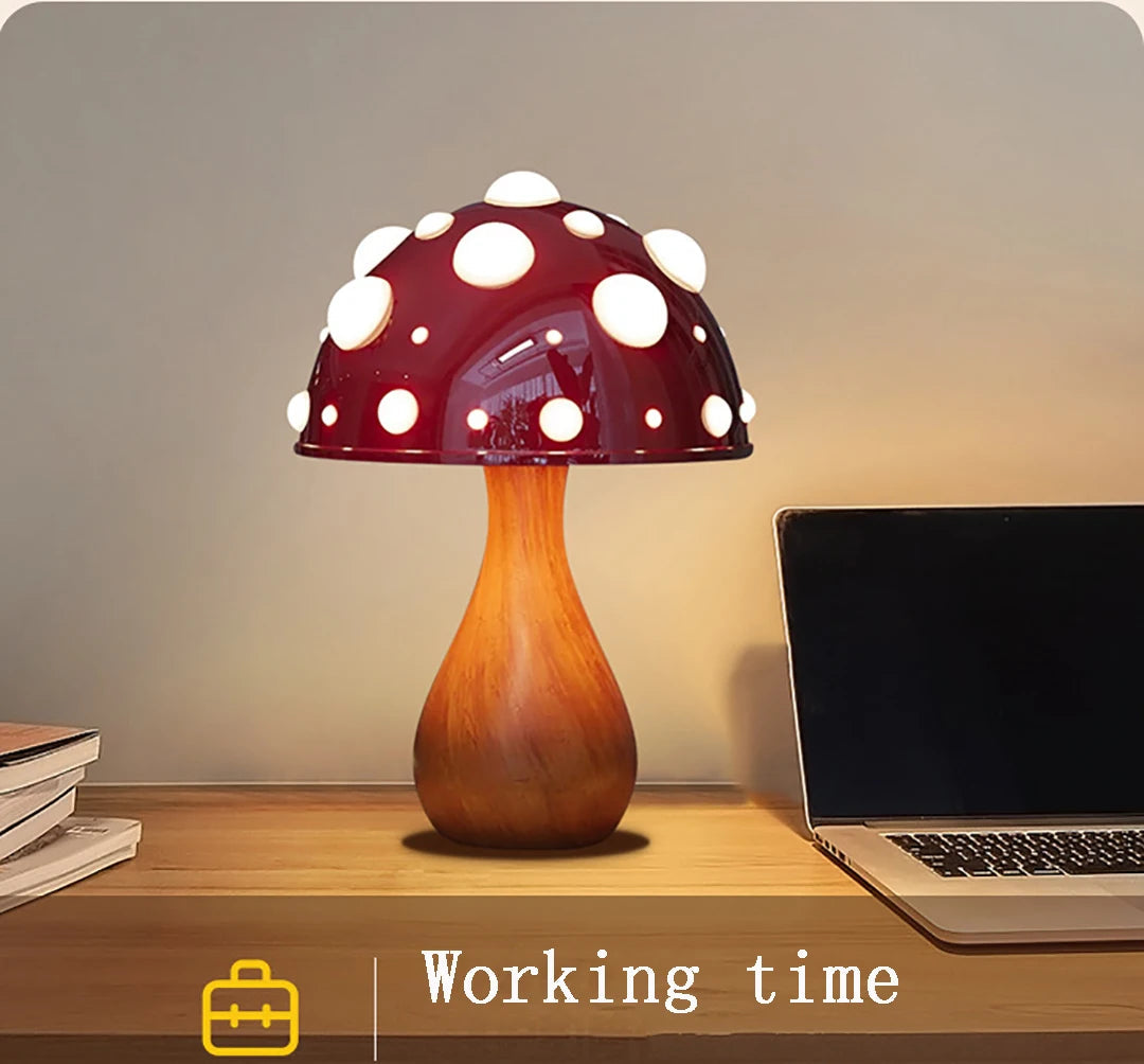 Amanita Mushroom LED Desk Lamp