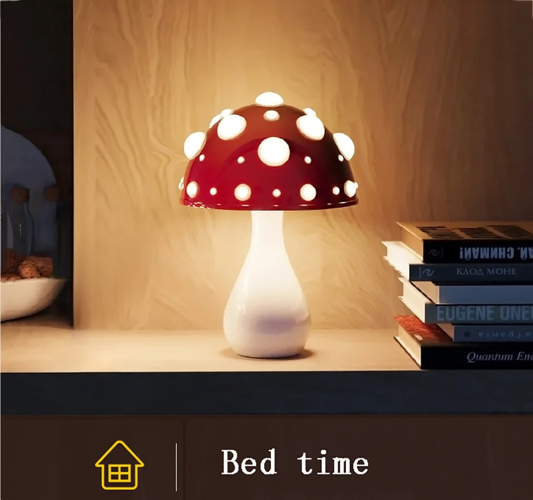 Amanita Mushroom LED Desk Lamp