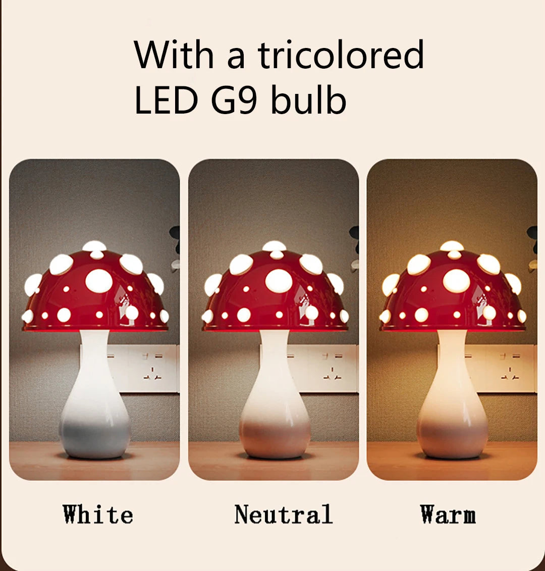 Amanita Mushroom LED Desk Lamp