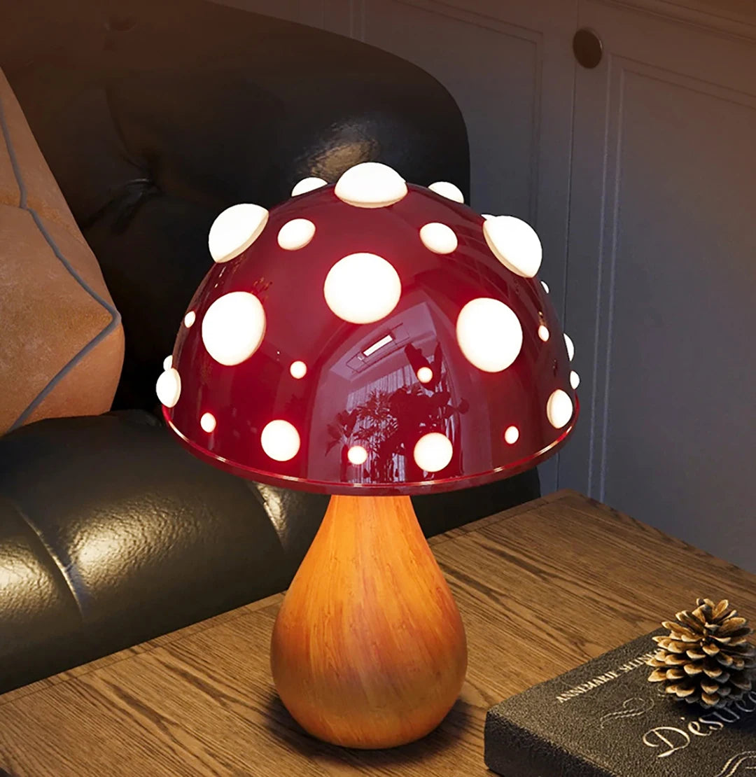 Amanita Mushroom LED Desk Lamp