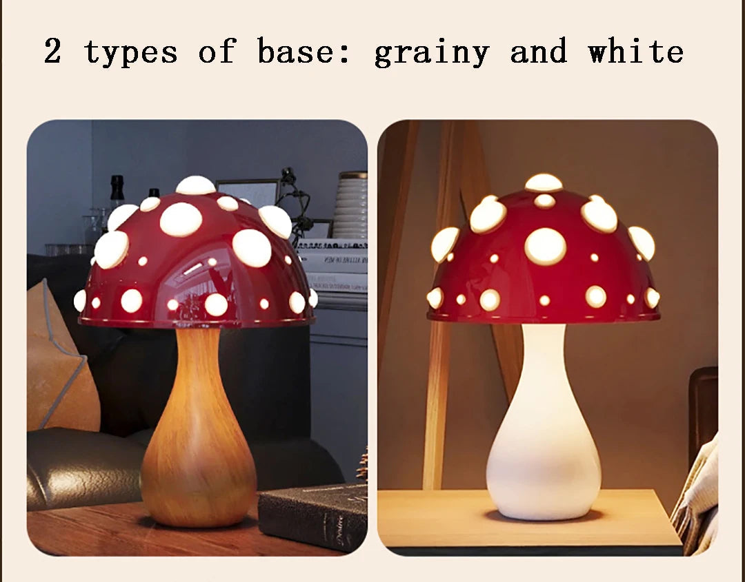 Amanita Mushroom LED Desk Lamp