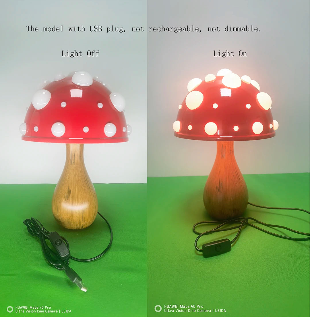 Amanita Mushroom LED Desk Lamp