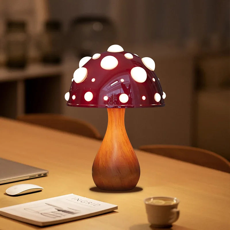 Amanita Mushroom LED Desk Lamp